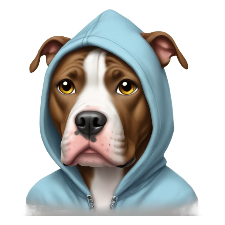 Pitbull wearing hoodie sticker