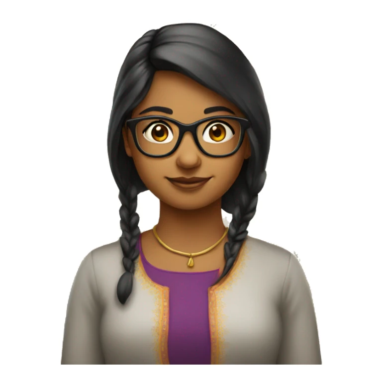 Indian fair girl in specs  sticker