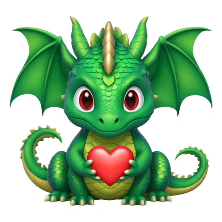 Dragon with heart eyes sticker