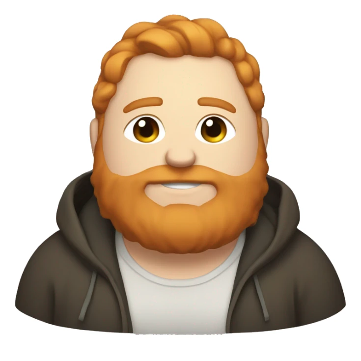 Fat streamer with ginger hair and beard named caseoh sticker