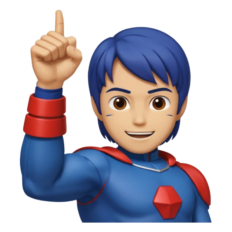 Mark from "Battle of the Planets" doing fist pump. sticker