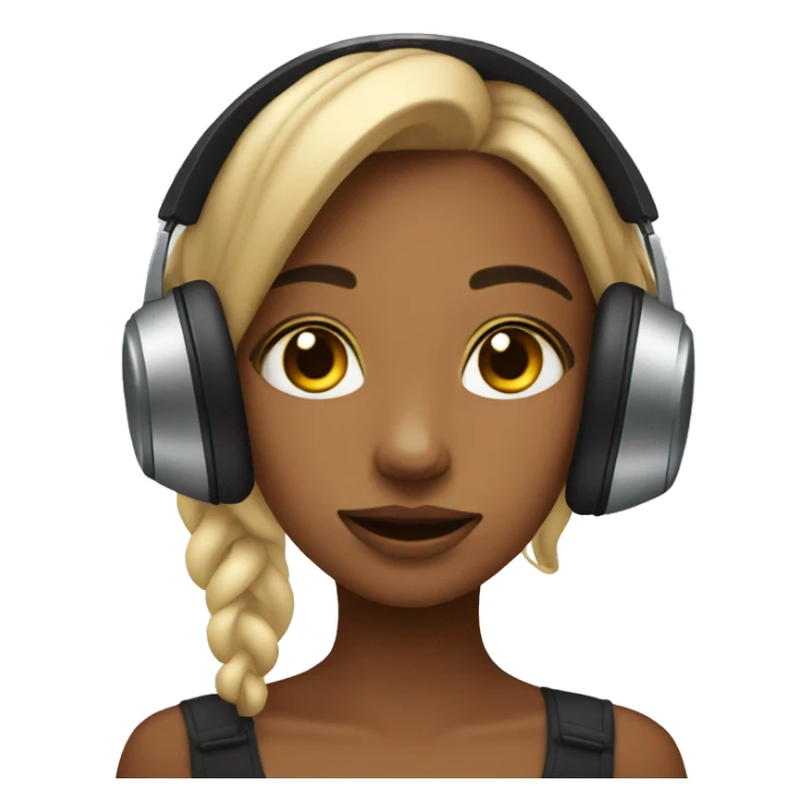 Cute girl Listening music  sticker