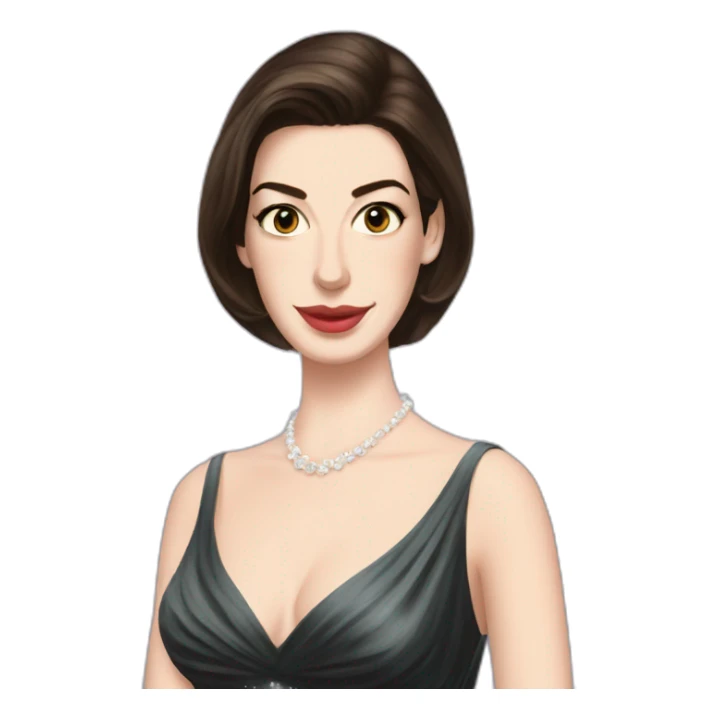 Anne Hathaway In an evening dress sticker