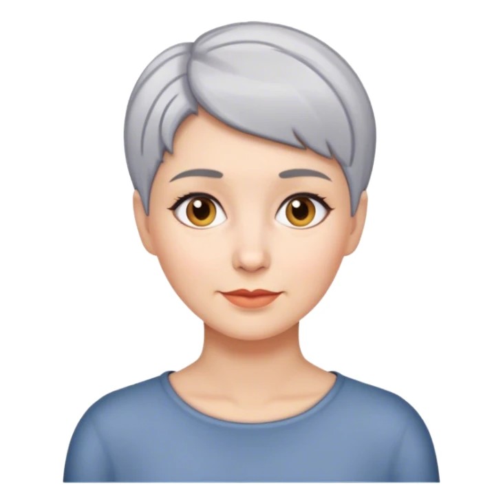 Female short gray hair  sticker