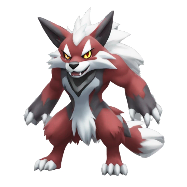  Incineroar Zoroark Lycanroc Fakemon sticker