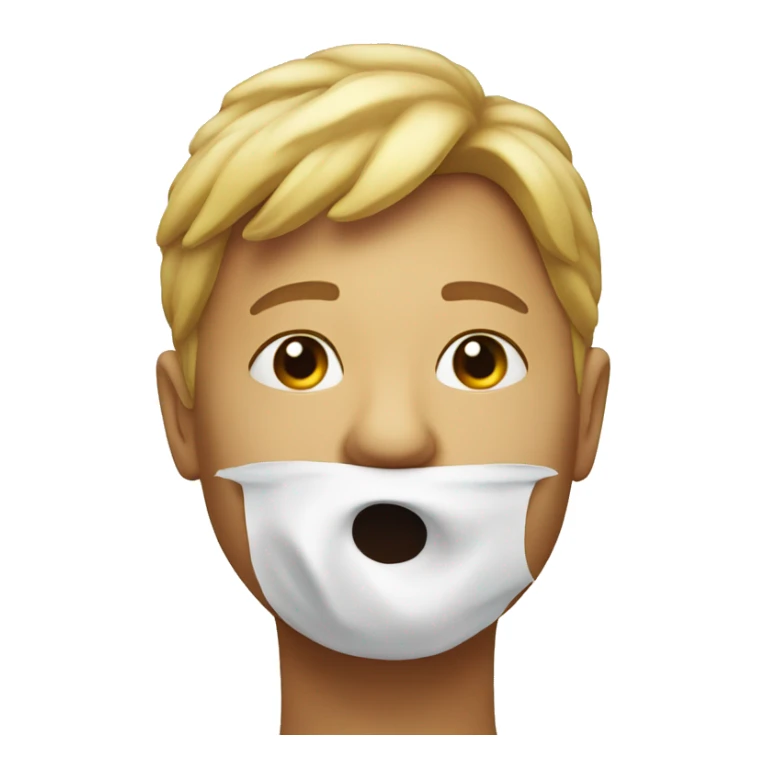 face with air coming out of nose sticker