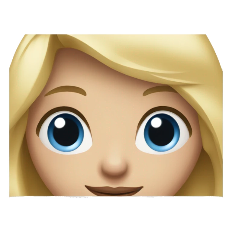 Blond hair blue eyes girl with laptop  sticker