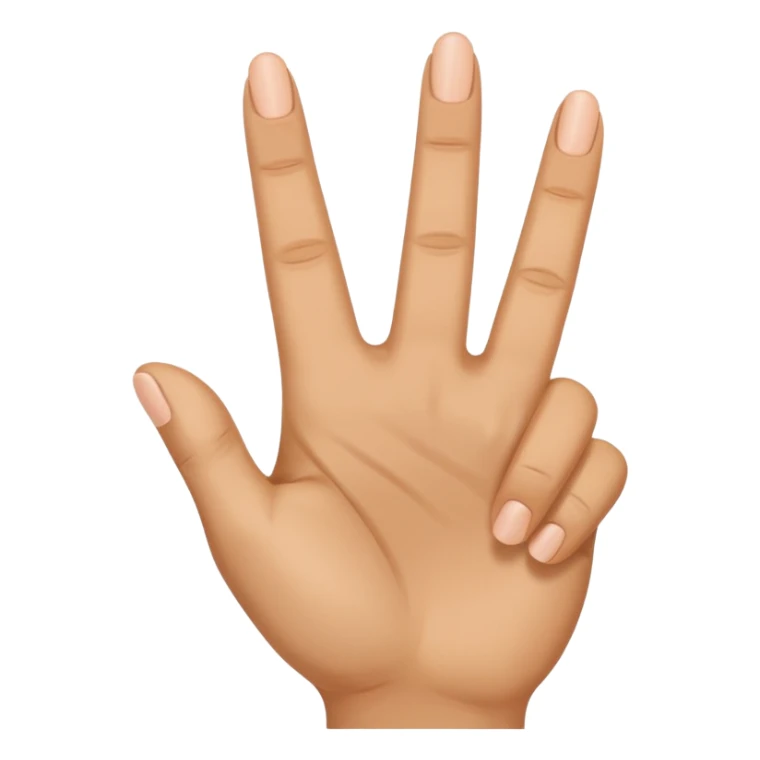 Create a hand gesture in which middle finger is faced front and remaining all fingers are faced upward sticker
