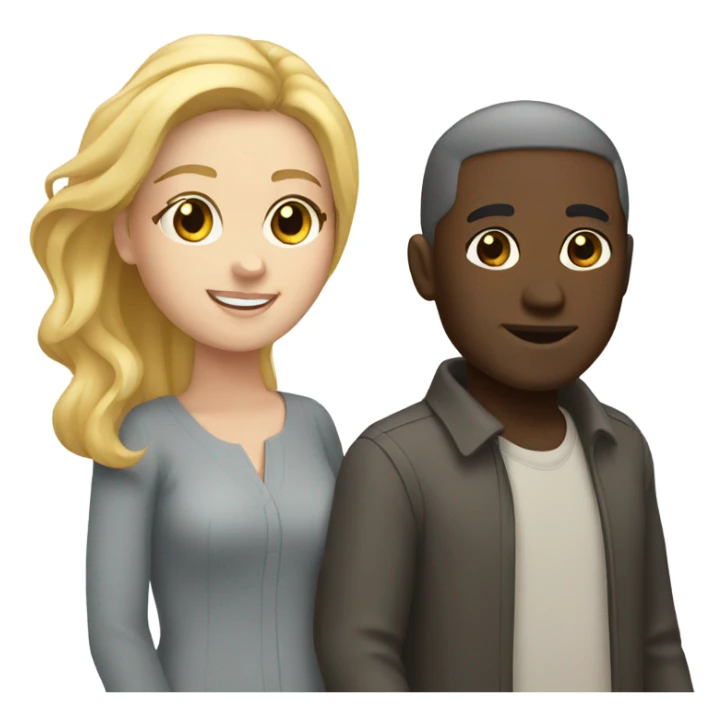 Interracial couple black man white woman  sticker