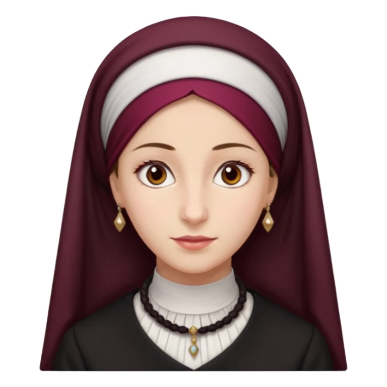 orthodox jewish woman with tichel circa. 1890 make into pretty young maroon sticker