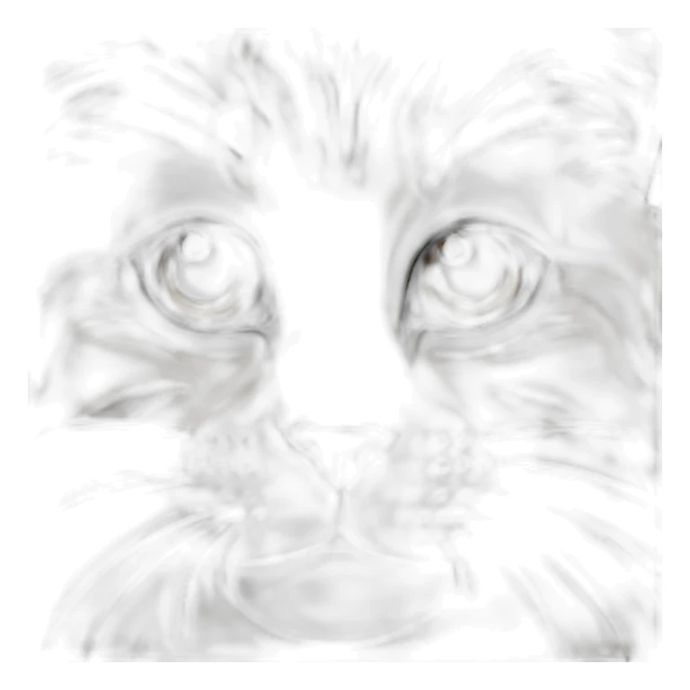 forest cat with white paws and black nose sticker