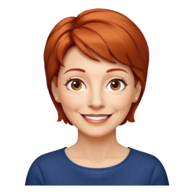 femme 60 ans cheveux courts et blond vénitien sticker