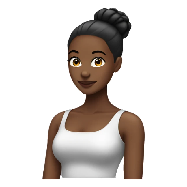 Black girl with a slick back bun sticker