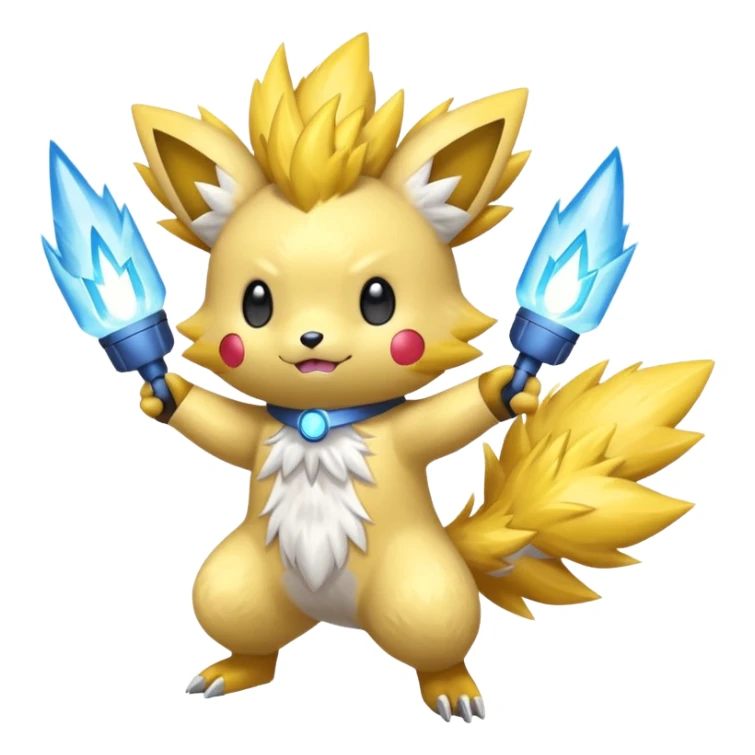 Minun-Pachirisu-Joltik-fusion, full body sticker