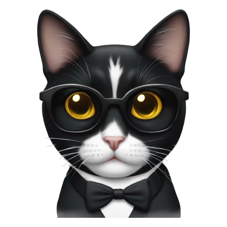 tuxedo cat with sunglasses sticker