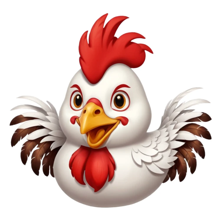 Biało czerwony kogut który się cieszy i mówi GG sticker