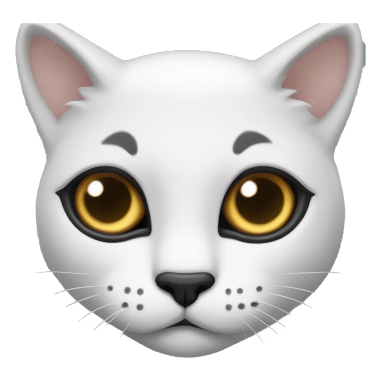 Gatto bianco con macchia nera sulla faccia sticker
