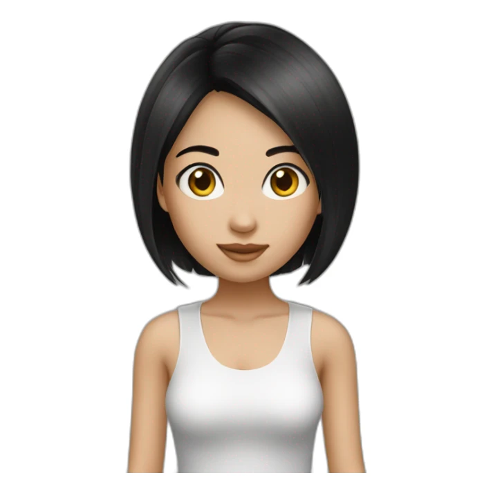 Vietnam girl short black haire sticker