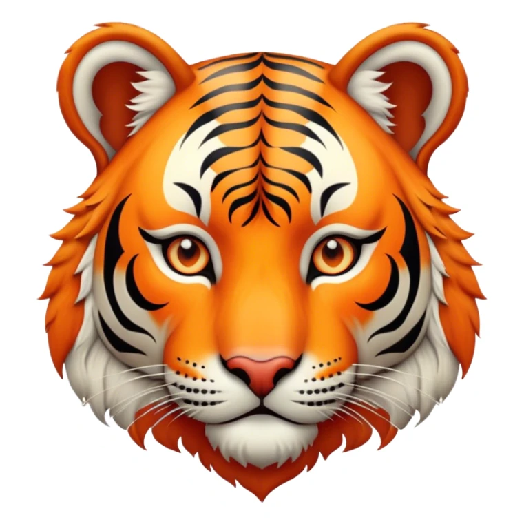 Vintage circus tiger with filigree sticker