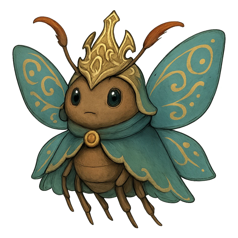 beautiful, cute bug inspired by a magical boss character sticker