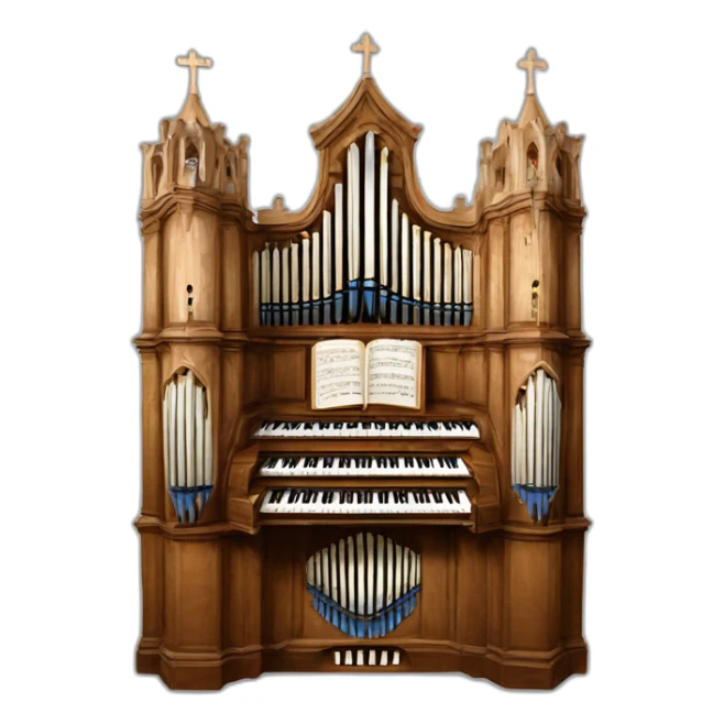Auxerre cathedral church organ sticker