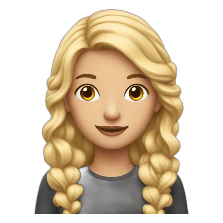 Beautiful Blonde girl with brades  sticker