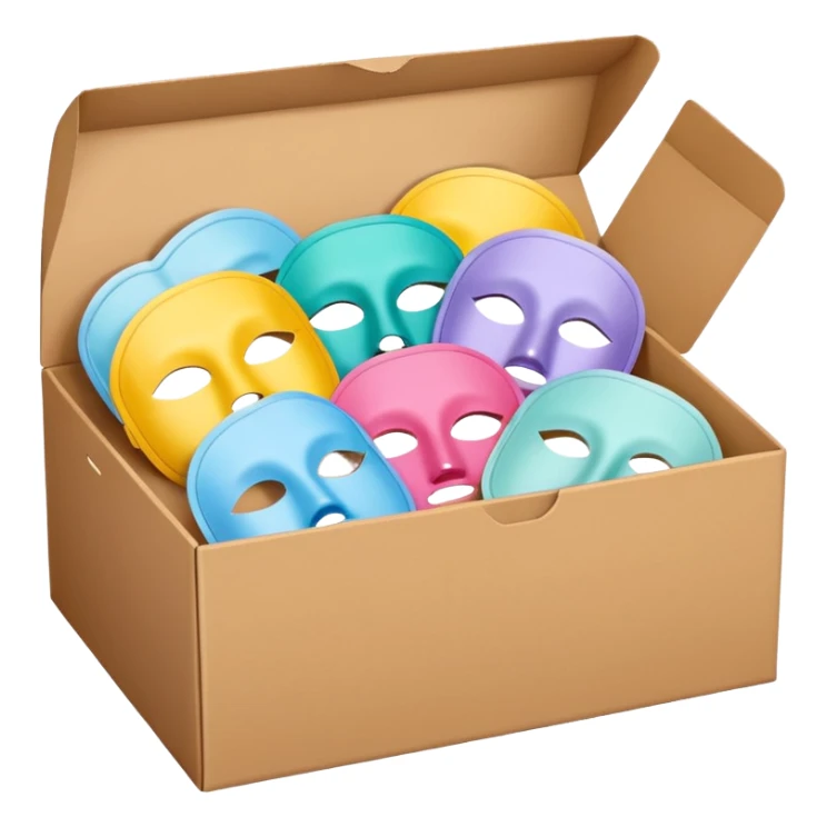 a box of skincare mask packs sticker