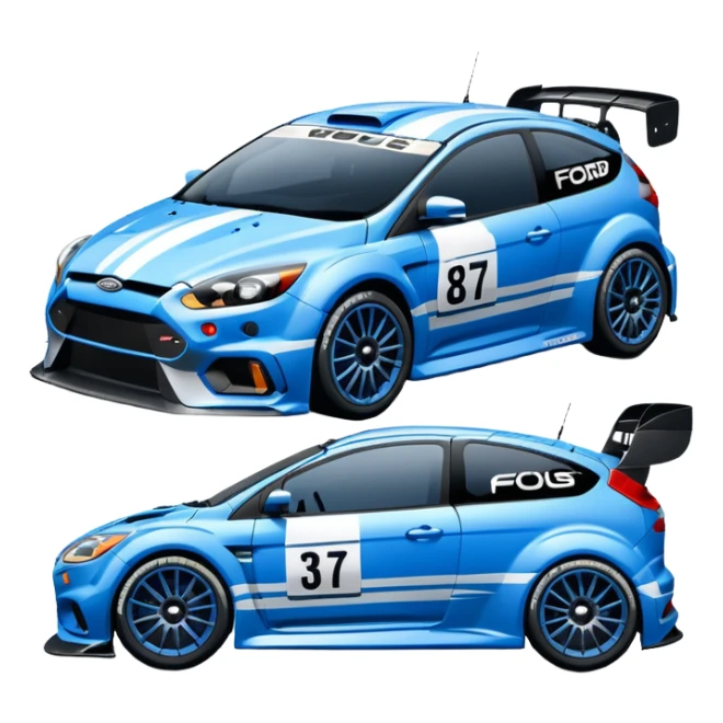 Ford Focus RS WRC best view with some cool grafics sticker