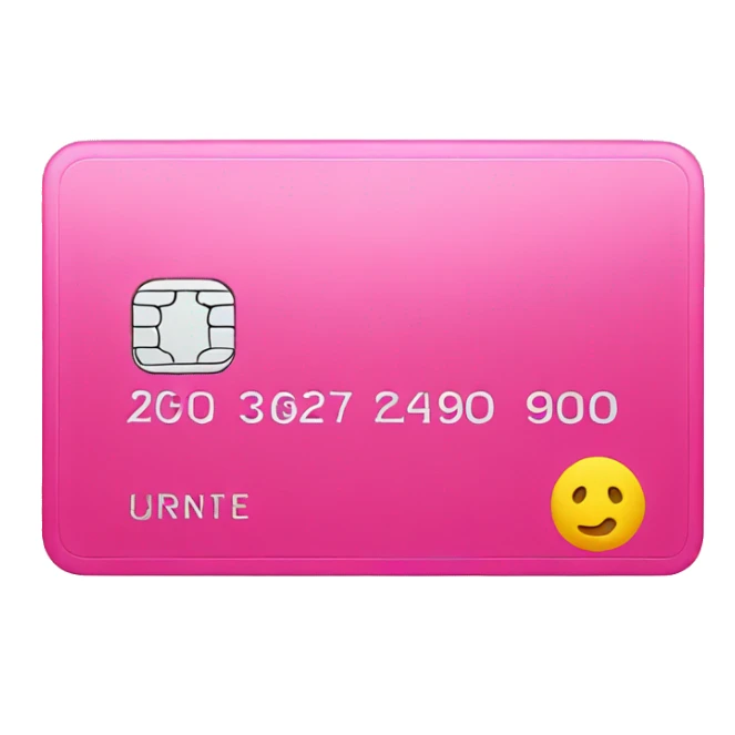 pink credit card sticker