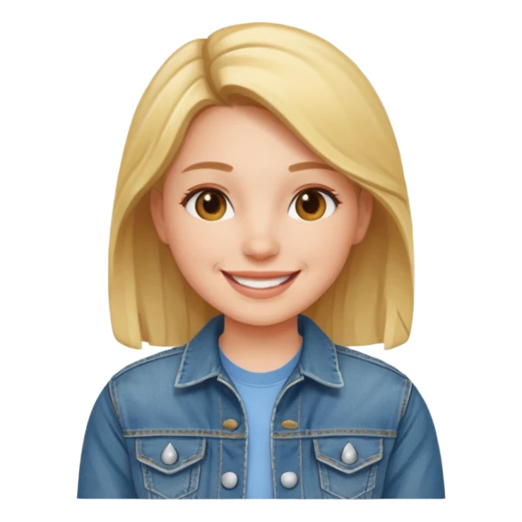 girl in jean jacket sticker