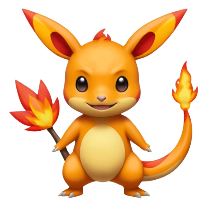 Victini-Pichu-Charmander-Fakémon-hybrid-creature (full body)  sticker