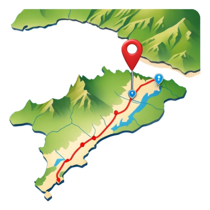 gps pin locaters on a wider range of map - buller nz sticker