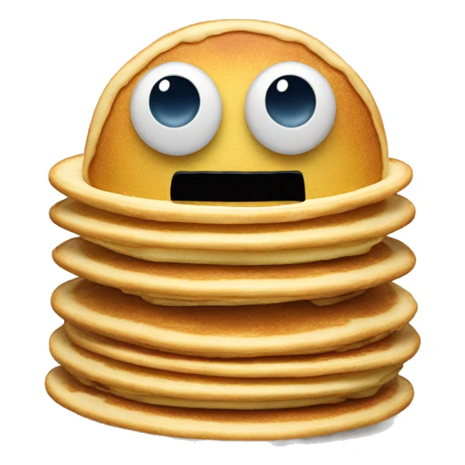 A robot named flopatron made out of pancakes sticker