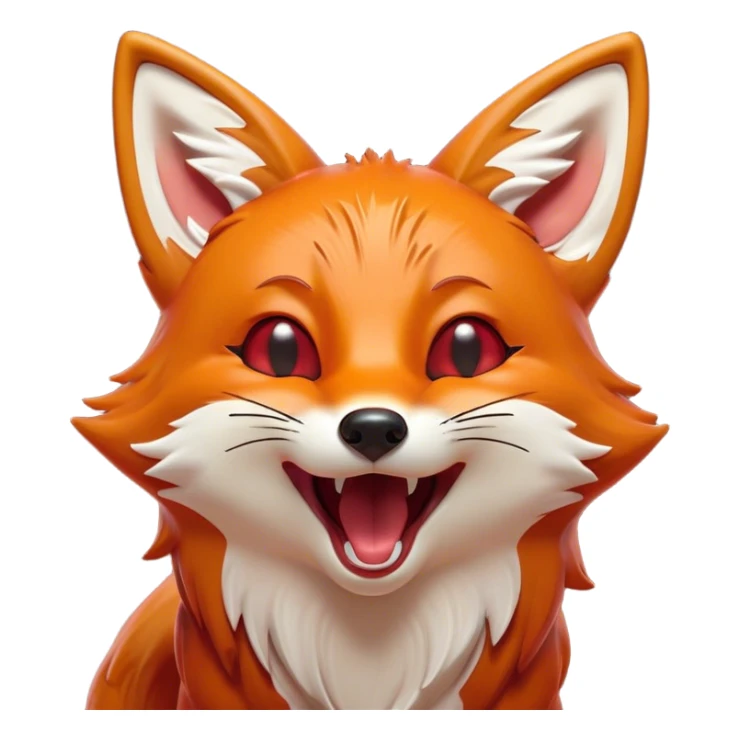 Cinematic Cute Yawning Fox Portrait Emoji, Head tilted slightly with a dramatic, wide-open yawn, showcasing a soft, velvety red Fur with subtle white accents, floppy ears slightly drooping, round amber eyes barely open in drowsy contentment, Simplified yet irresistibly adorable features, highly detailed, glowing with a soft, cozy glow, high shine, relaxed yet expressive, stylized with a touch of natural whimsy, bright and endearing, soft glowing outline, capturing the essence of a sleepy yet affectionate fox, so drowsy it feels like it could stretch right out of the screen and curl up for a nap! sticker
