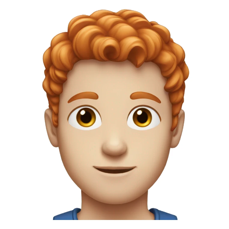 young guy with Redhead hair and blue eyes sticker