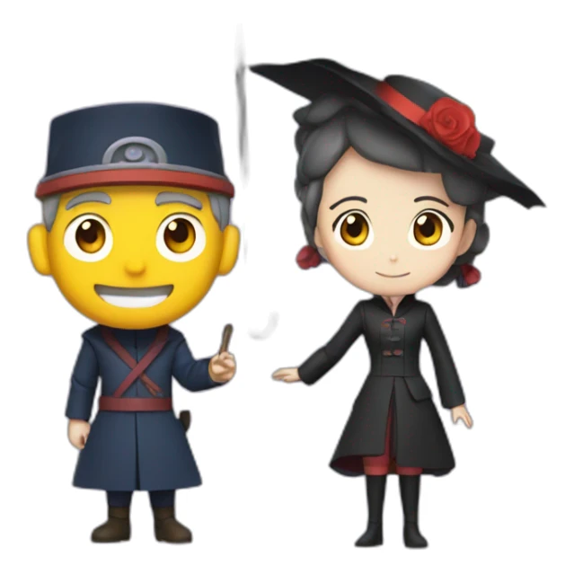 Naruto and mary poppins sticker