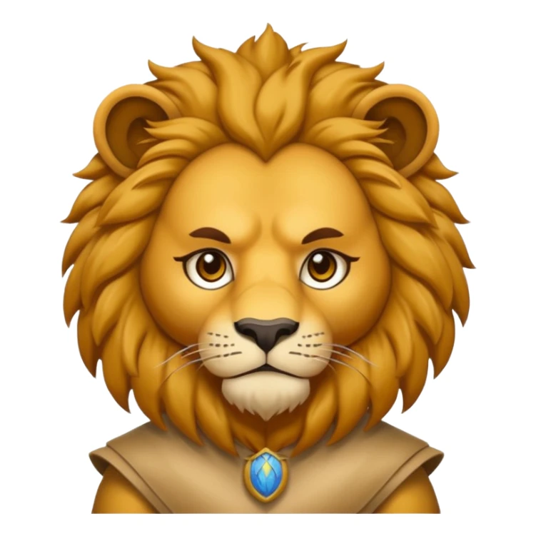 human in a lion costume, the lion face might be a little angry sticker