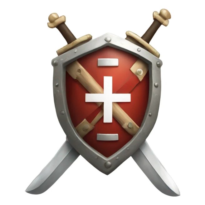 medic symbol add a shield and swords
 sticker