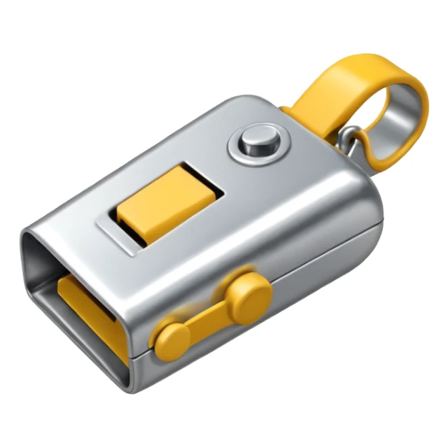 just a referee whistle. normal metal whistle used in sports sticker