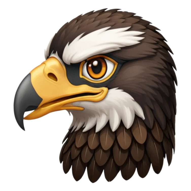 Eagle head emoji,use black theme, I dun want the white part  sticker
