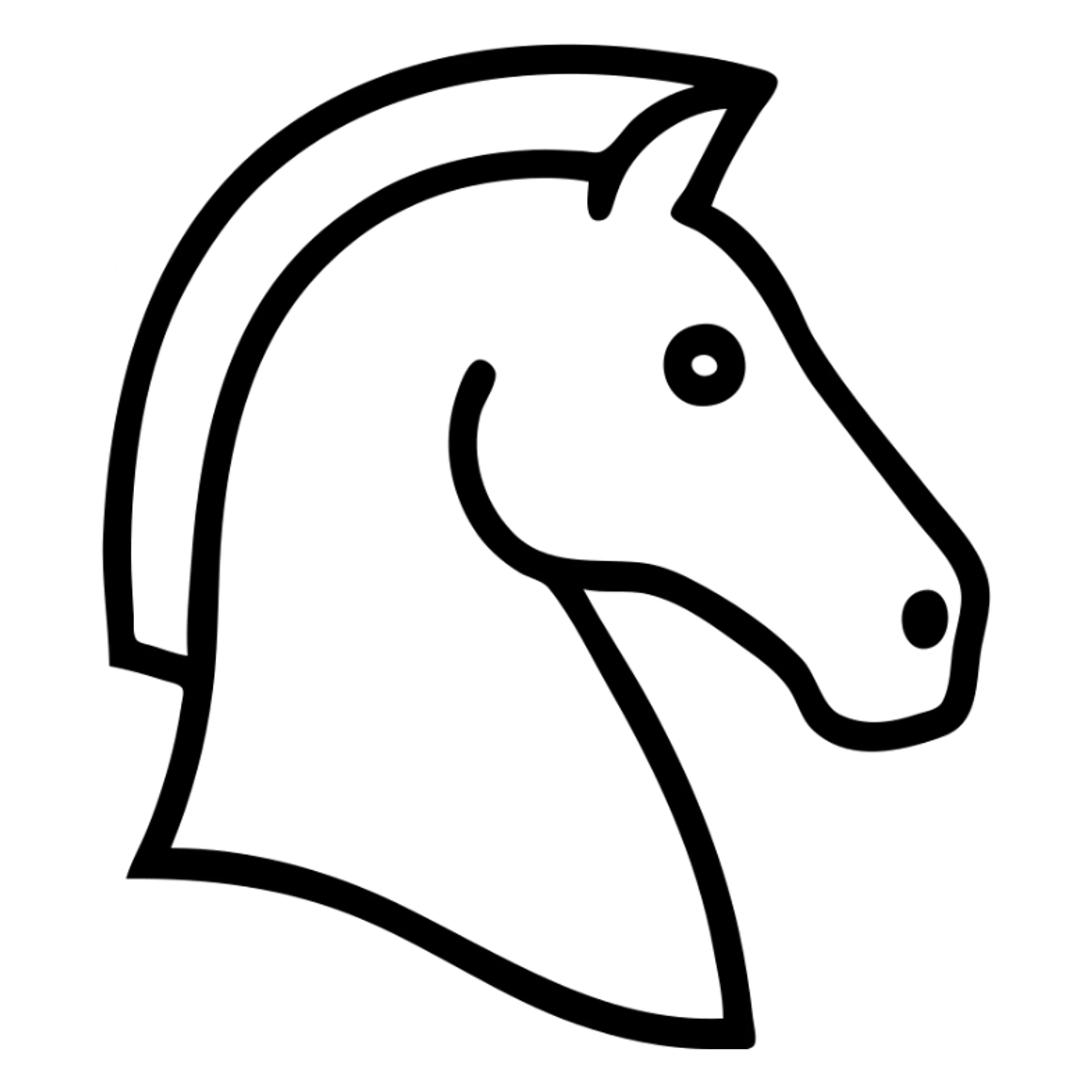 Apply the Hermès orange box color as the background using the orange from the reference image. Keep the horse head icon elegant, stylized, and logo-like with a black outline. Convey a premium brand feel with a refined and sophisticated look. sticker