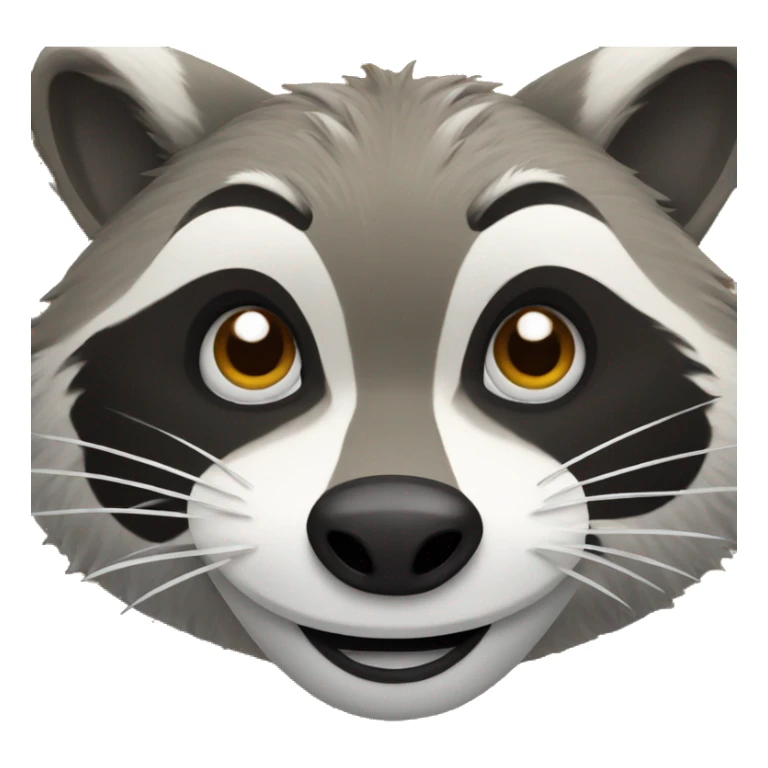 A raccoon face celebrating a victory sticker