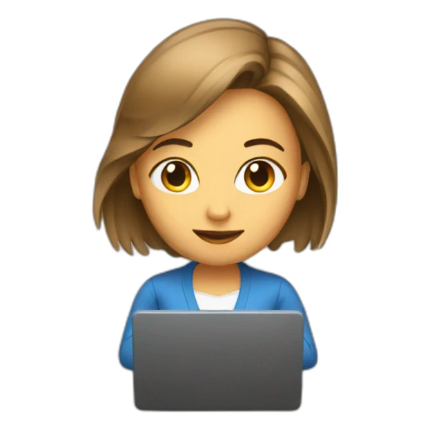 Woman coding sticker