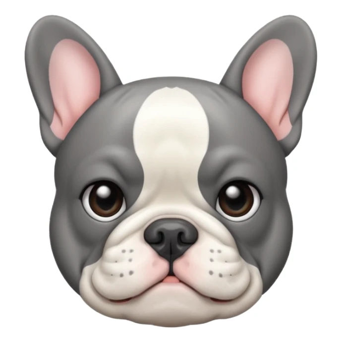 Frenchi mixed white grey dog sticker