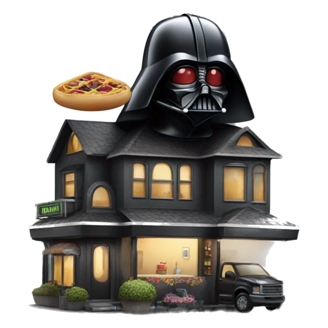 Darth Vader’s dream house and food truck  sticker
