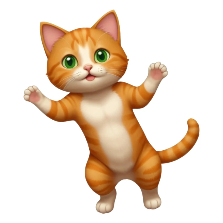 A high-resolution photo-realistic digital illustration of a ginger tabby cat kitten, chest upward sticker