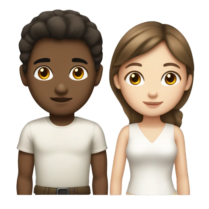 brunette white girl and philippine boy  sticker