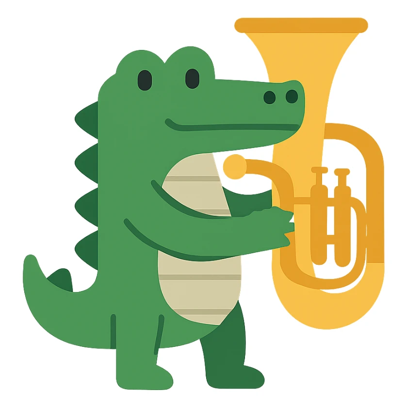 flat design style crocodilo bombardino sticker
