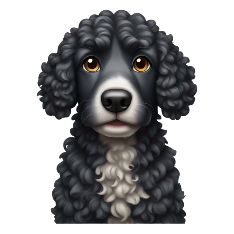 water dog curly air sticker