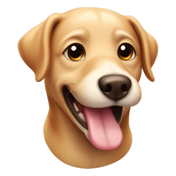 cute dog smiling with tongue out sticker